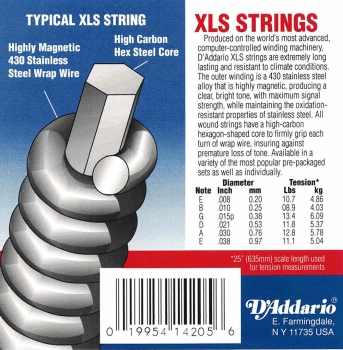D´Addario XLS530 X-Super Light Gauge Saiten für E-Gitarre