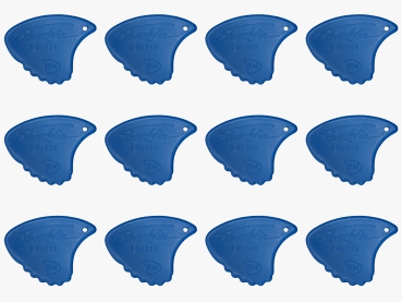 Sharkfin mit Relief Plektrum hart 1,05mm Blau 12 Stück