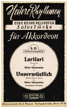 Heitere Rhythmen für Akkordeon, Gitarre, Schlagzeug, Baß und Violine