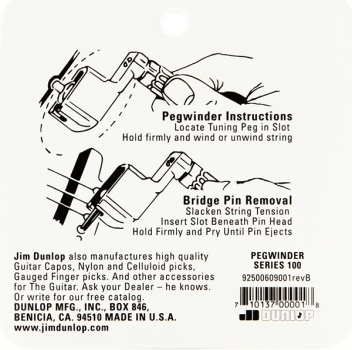 Jim Dunlop pegwinder Seitenkurbel