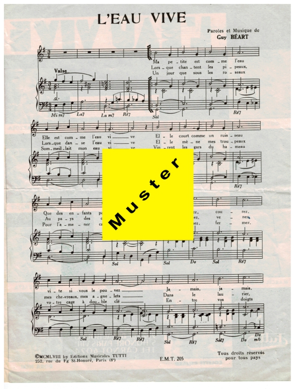 L´EAU VIVE für Klavier