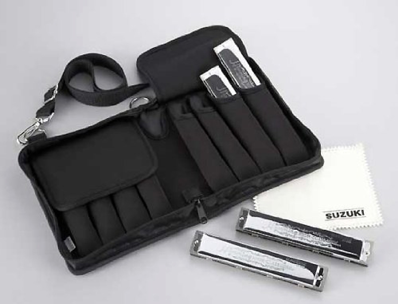 SUZUKI Mundharmonika SU-21W-S   4er SET mit Tasche