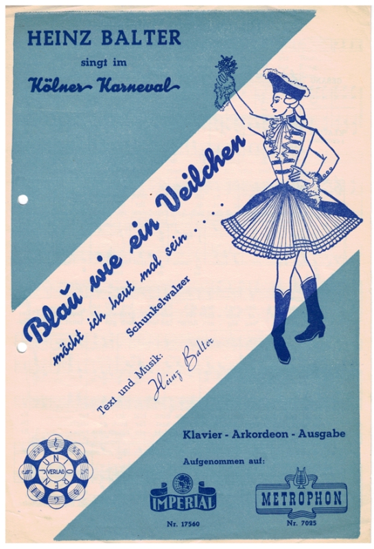 Blau wie ein Veilchen möcht ich heut mal sein -  Akkordeon und Klavier