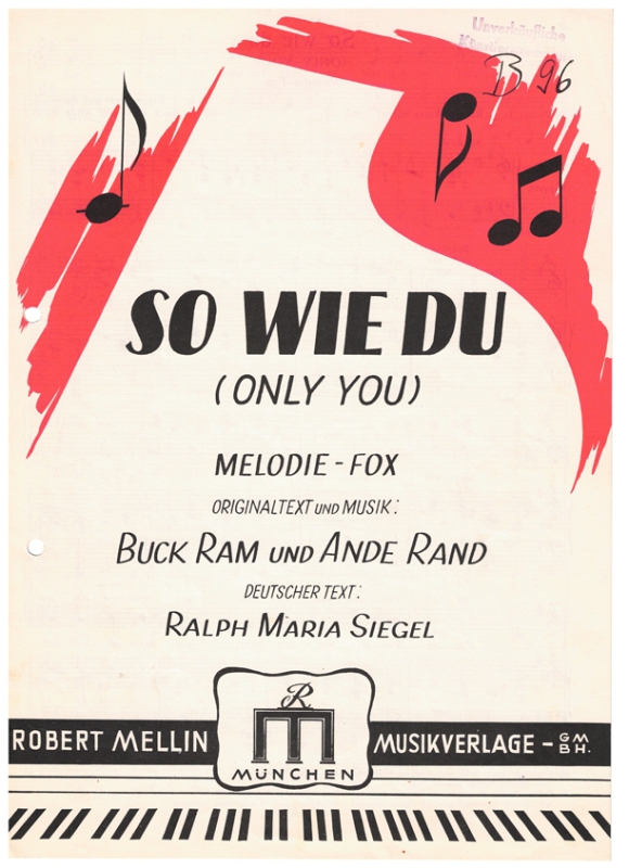 So wie du (ONLY You) - für Klavier