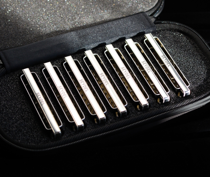 Seydel 1847 LIGHTNING Blues Mundharmonika im Set 16627 – in G, A, Bb, C, D, E und F