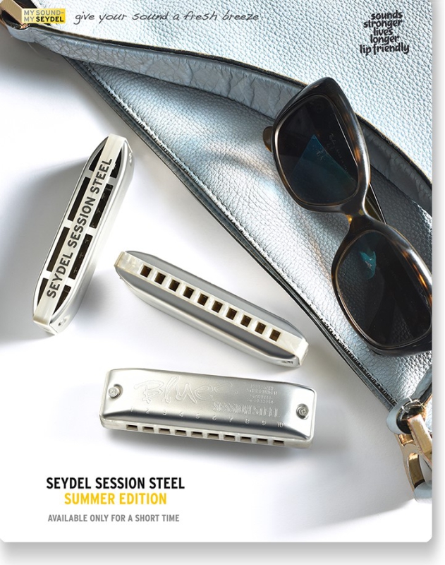 C.A. Seydel SESSION STEEL 2026 SUMMER EDITION 10316 im 6er-Mundharmonika  Set in G, A, Bb, C, D und F