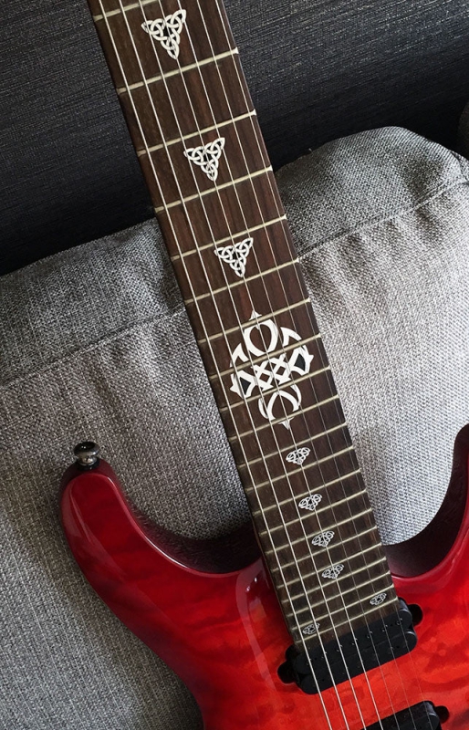 F-287CK-G Inlay Stickers, Celtic Triangle Knot (Metallic) - Emblem 12th Fret Markers Set