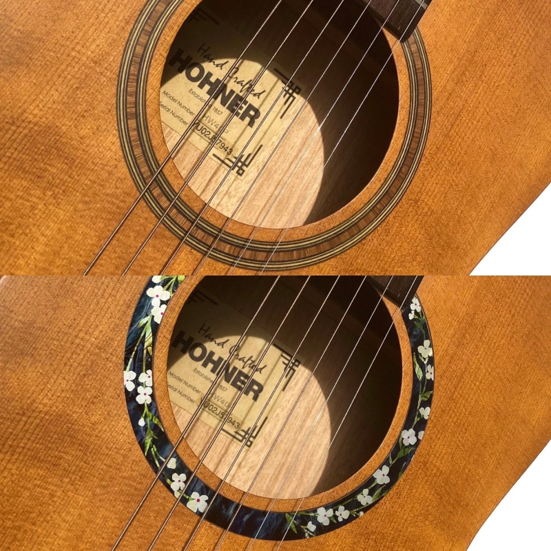 RS-241FL Inlay Stickers, Rosette (Flowers) - Purfling for Guitars
