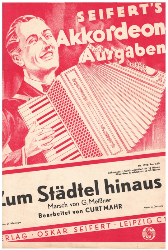 Zum Städtel hinaus - für Akkordeon