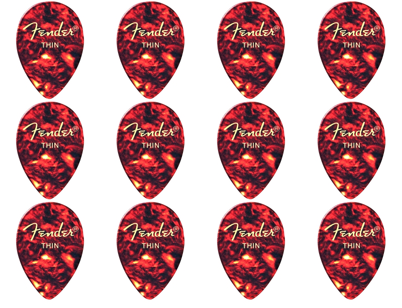 Fender 358 Shape Classic Celluloid Picks 12 Stück