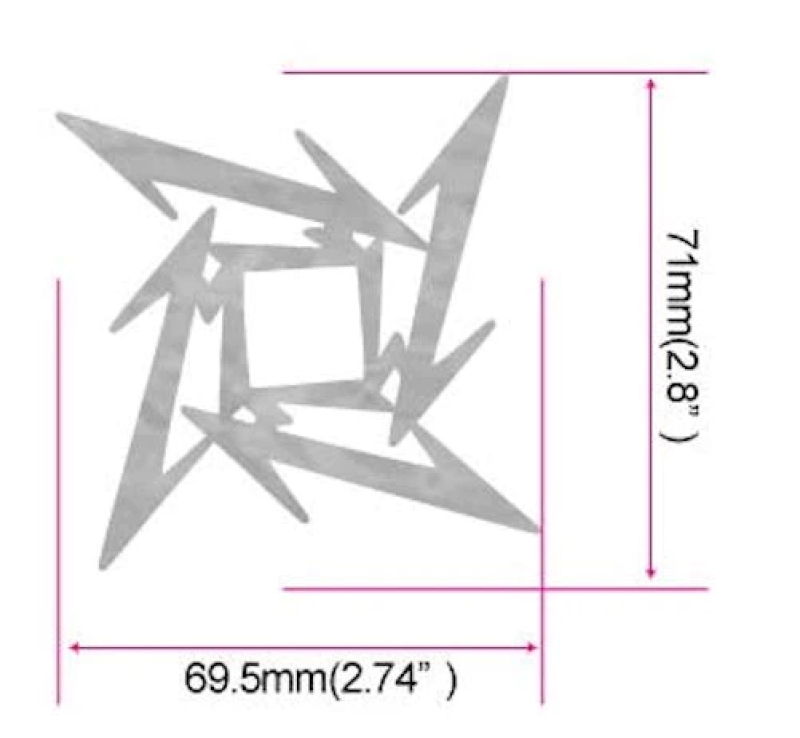 B-179NS-WT Inlay Stickers, Ninja Star / James Hetfield (Metallica)