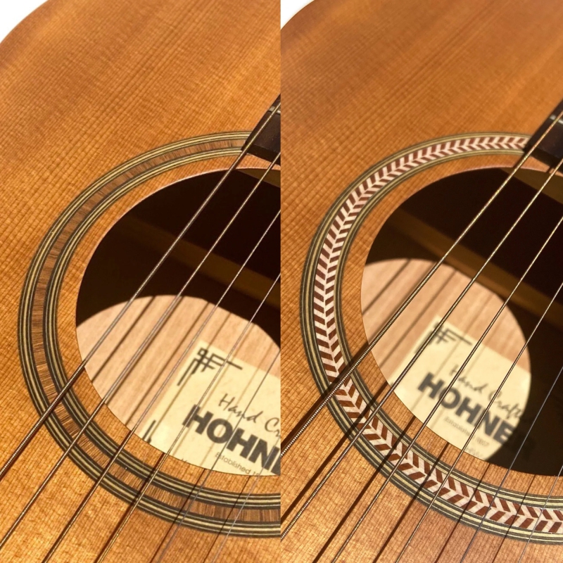 RS-244ST-HE Inlay Stickers, Rosette Stripes (Woody-Herringbone) - Purfling for Guitars