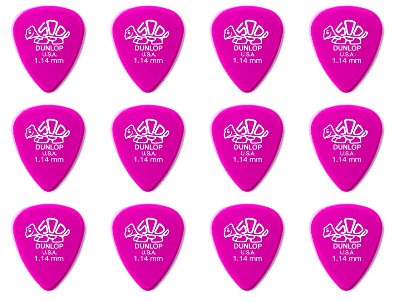 Dunlop Plektrum 500 Delrin 1,14mm hell Lila 12 Stück