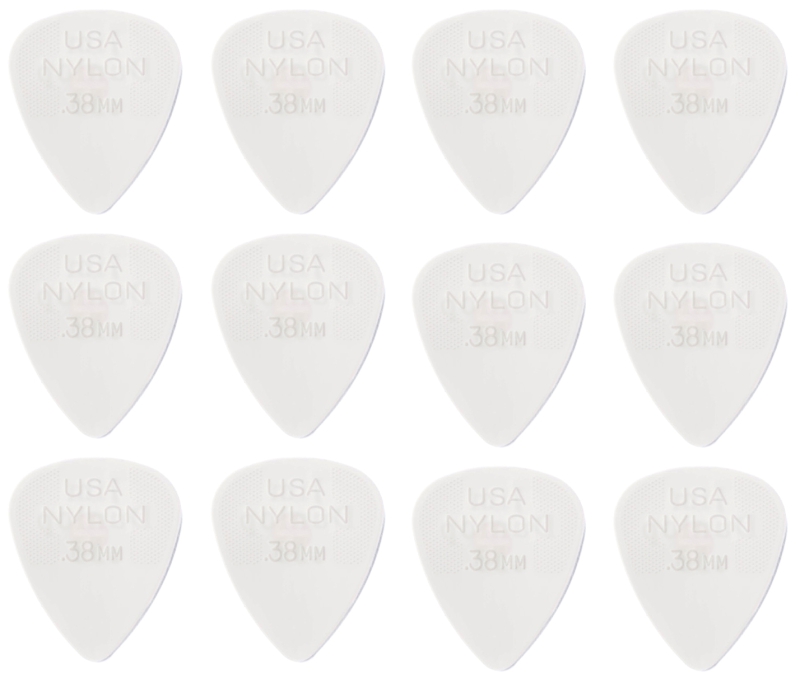 Dunlop Standard 0,38mm Plektrum weis(12 Stück)