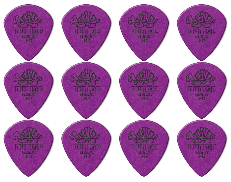 Dunlop Tortex Jazz Plektren H3 1,14mm violett 12 Stück