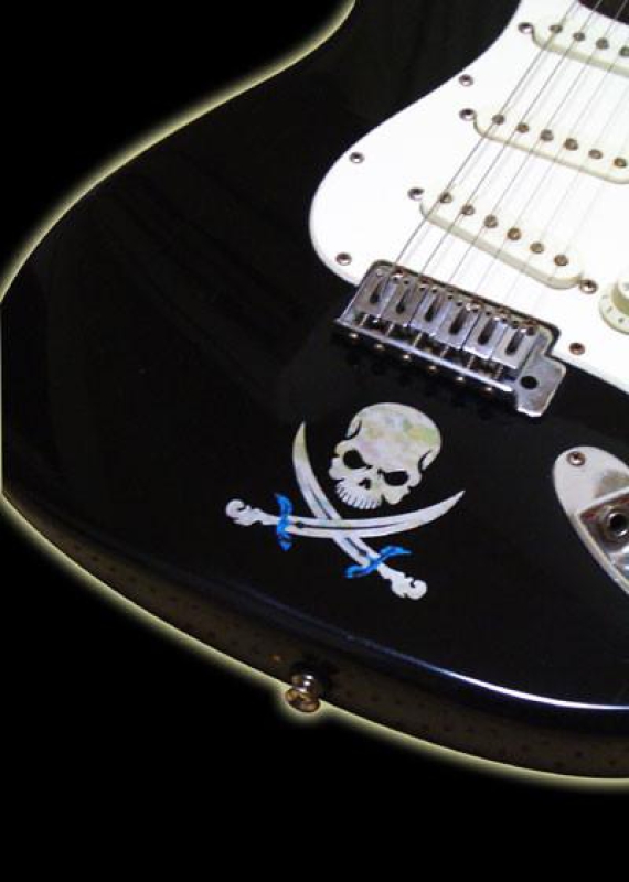 B-134PS-WT Inlay Stickers, Body-Pirate Skull (WP)