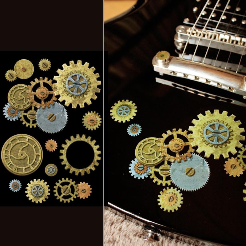 B-187ST-SET Inlay Stickers, Body-Steampunk Gear Inlay Set