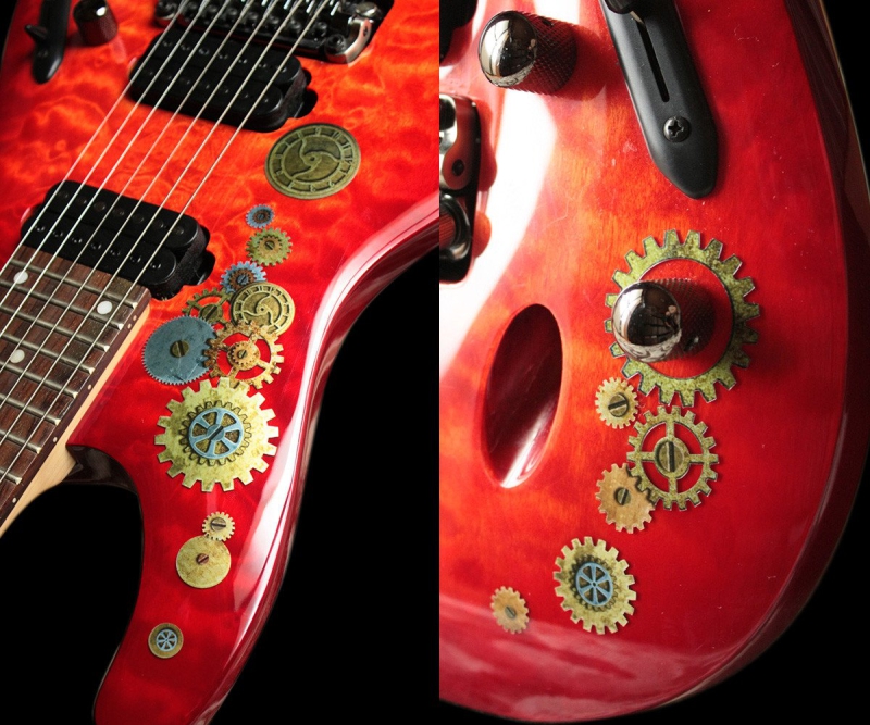 B-187ST-SET Inlay Stickers, Body-Steampunk Gear Inlay Set