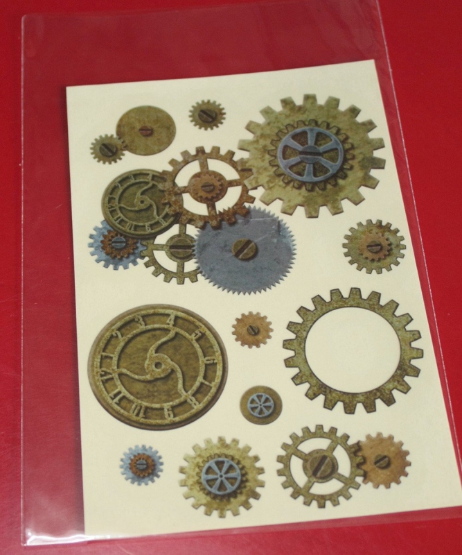B-187ST-SET Inlay Stickers, Body-Steampunk Gear Inlay Set