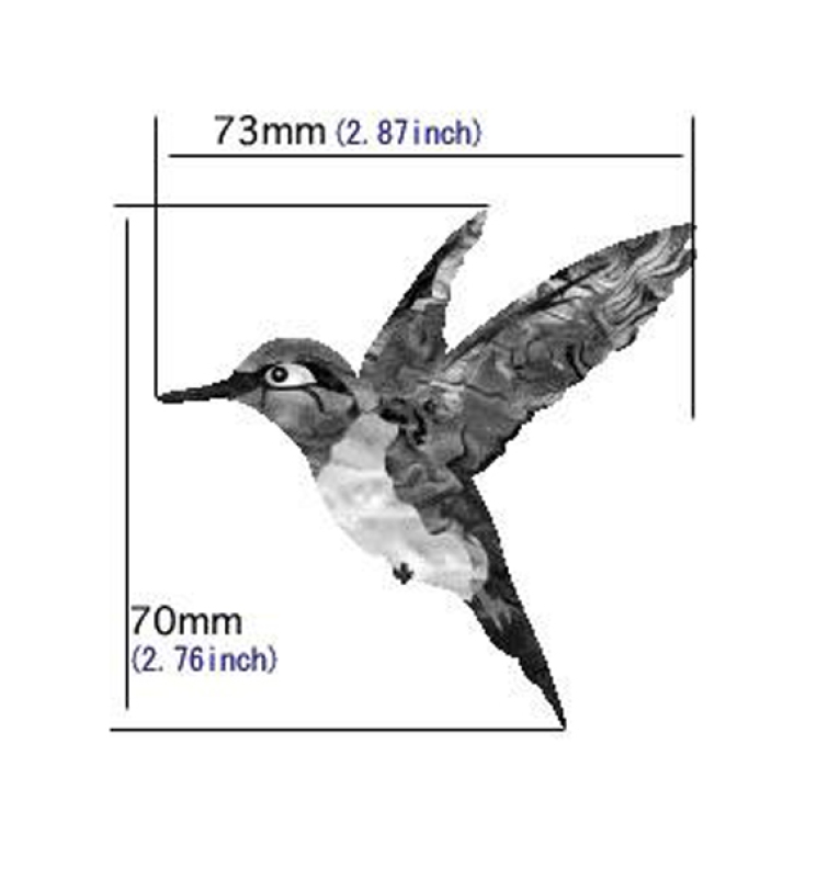 B-142HB Inlay Stickers, Hummingbird