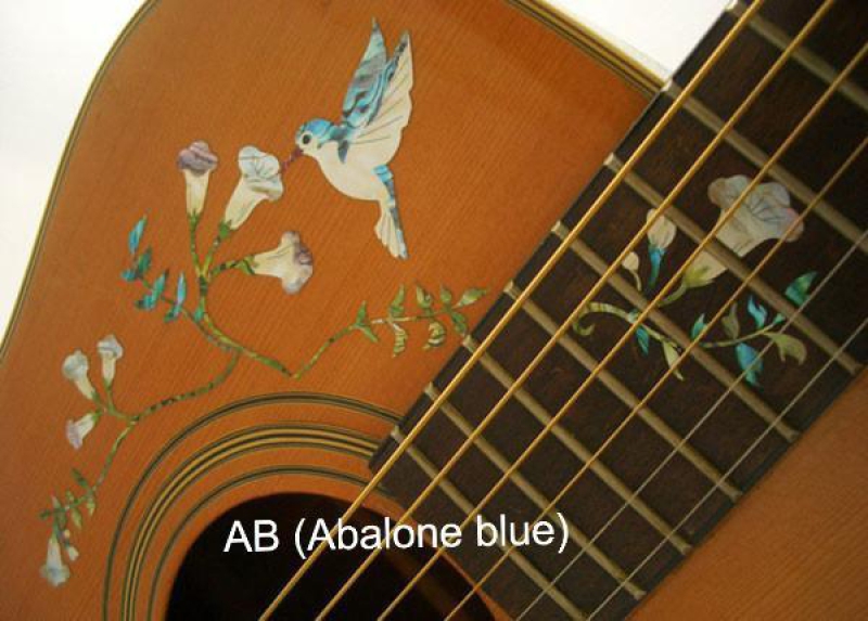 B-150AH-BL Inlay Stickers, Assorted Hummingbird