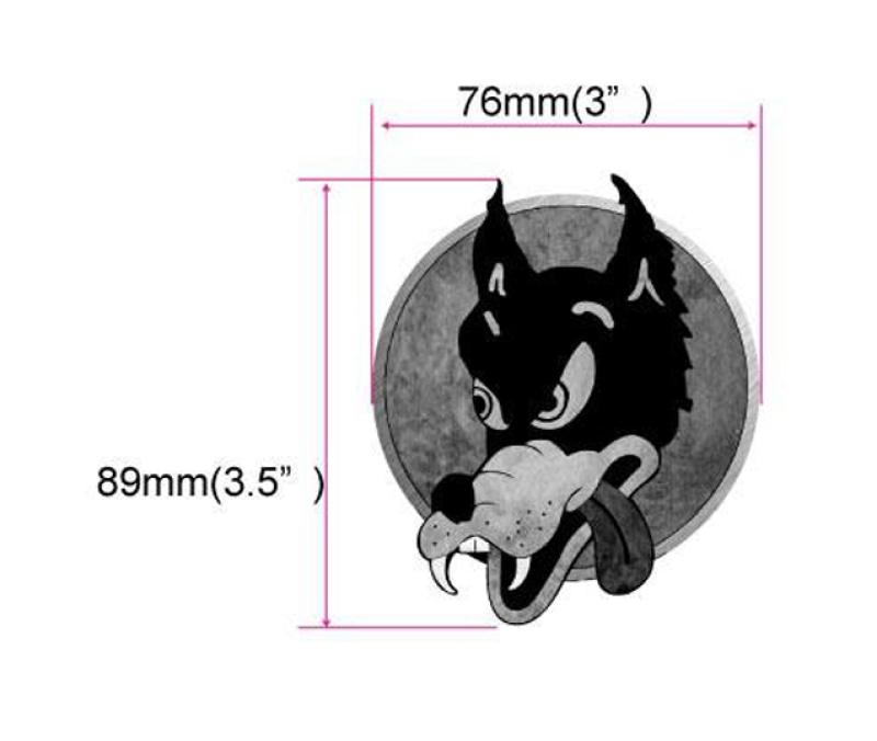 B-170GA-WF Inlay Stickers, Jerry Garcia / Wolf