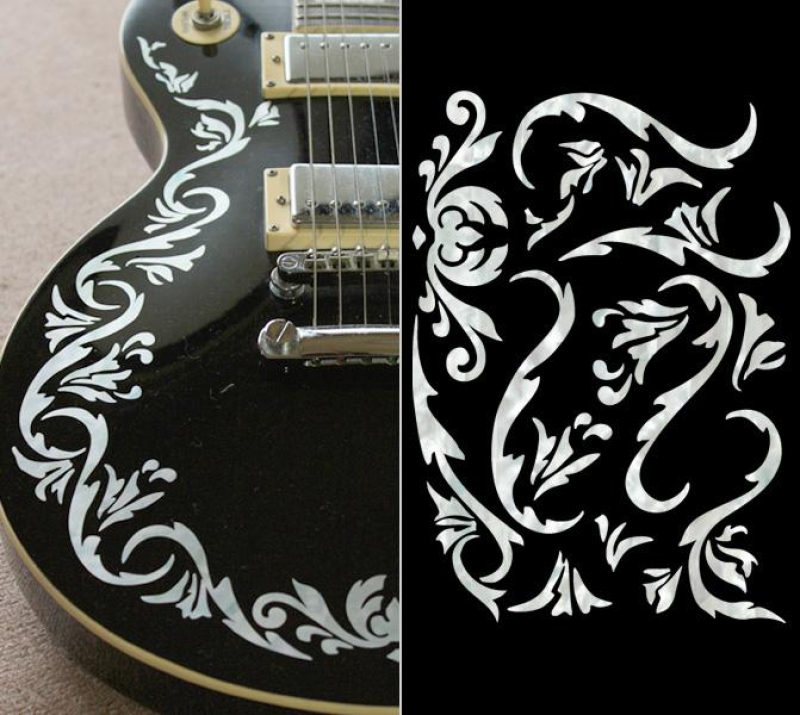B-171CF-WT Inlay Stickers, Bob Weir's Cowboy Fancy Vine