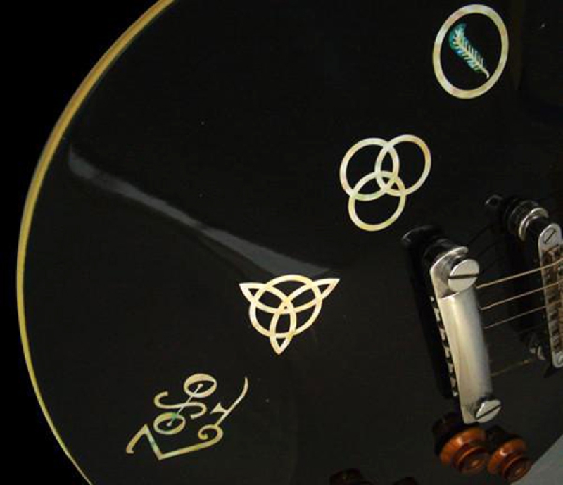 B-203Z4S-SET Inlay Stickers, Body/S- 4 symbols Led Zeppelin Inlay Stickers Decals