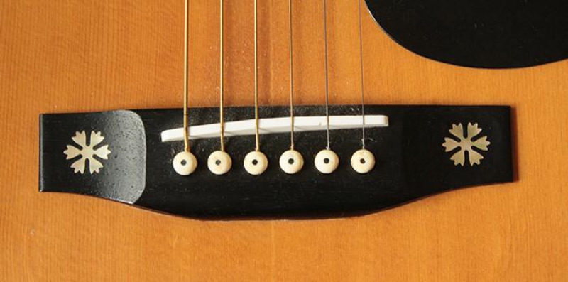 BS-220SF-MX Inlay Stickers, Guitar Bridge - Snowflakes 2pcs/set (Abalone Mixed)