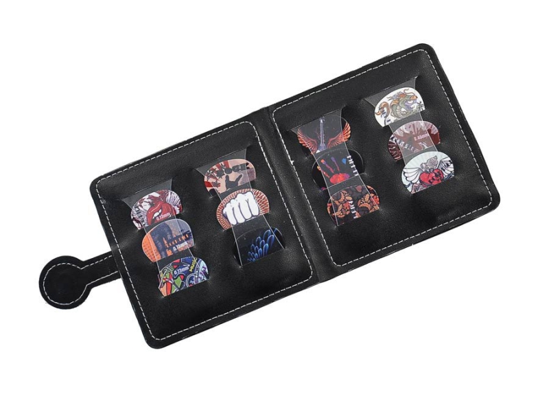 Boston PP-412 Plektren Tasche Leder mit 12 Plektren