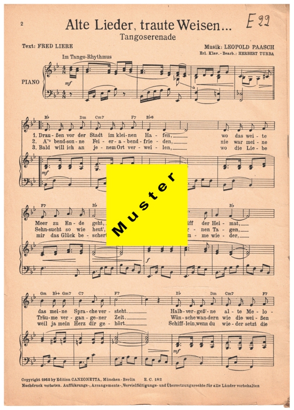 Canzonetta - Spezial-Serie 1 - für Klavier - unverkäufliches Künstler-Exemplar