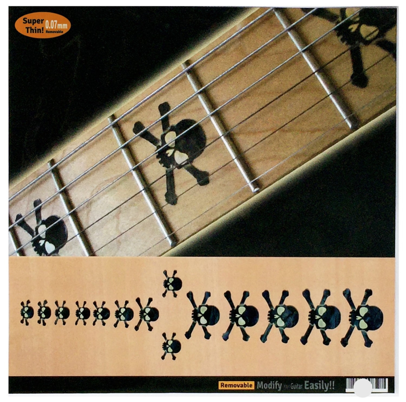 F-067SK-BK Inlay Stickers, Fret Mark-Skull (BP)