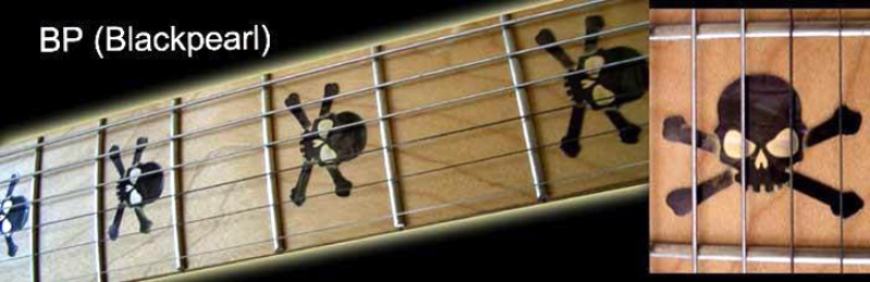 F-067SK-BK Inlay Stickers, Fret Mark-Skull (BP)