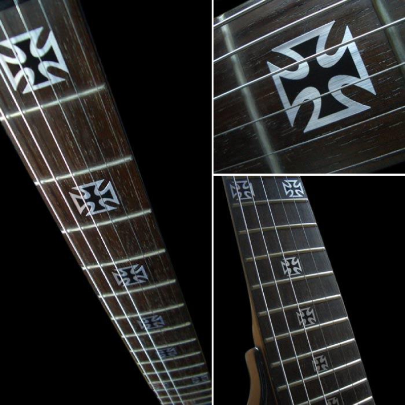F-071IC-MT Inlay Stickers, Fret Mark - Iron Cross (Metallic)
