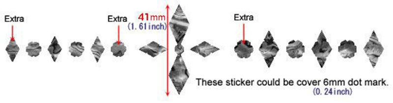 F-015CK-BP Inlay Stickers, Fret Mark-Checker (BP)