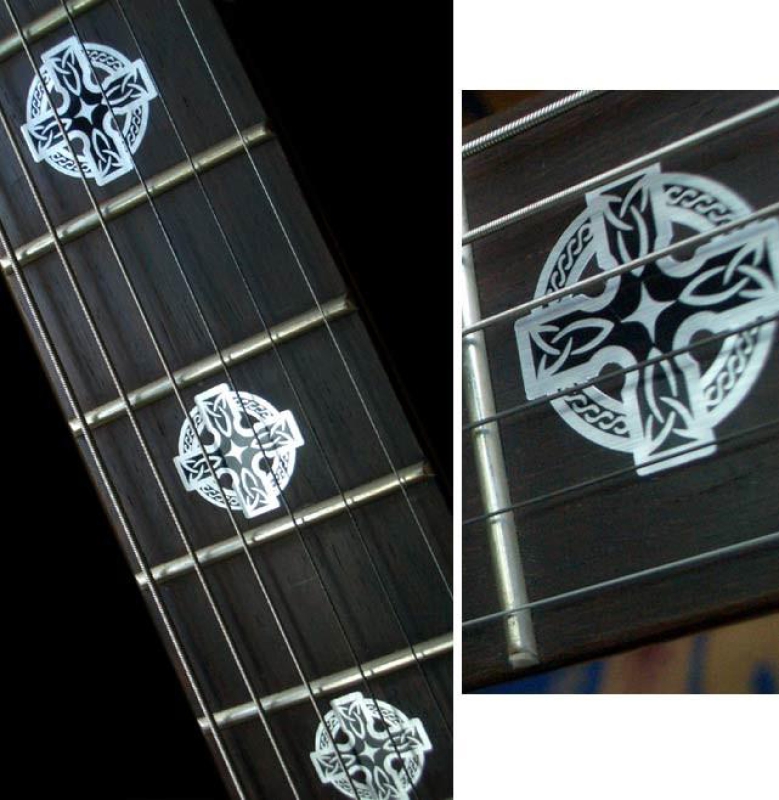 F-072CC-MT Inlay Stickers, Celtic Cross (Metallic) Fret Markers