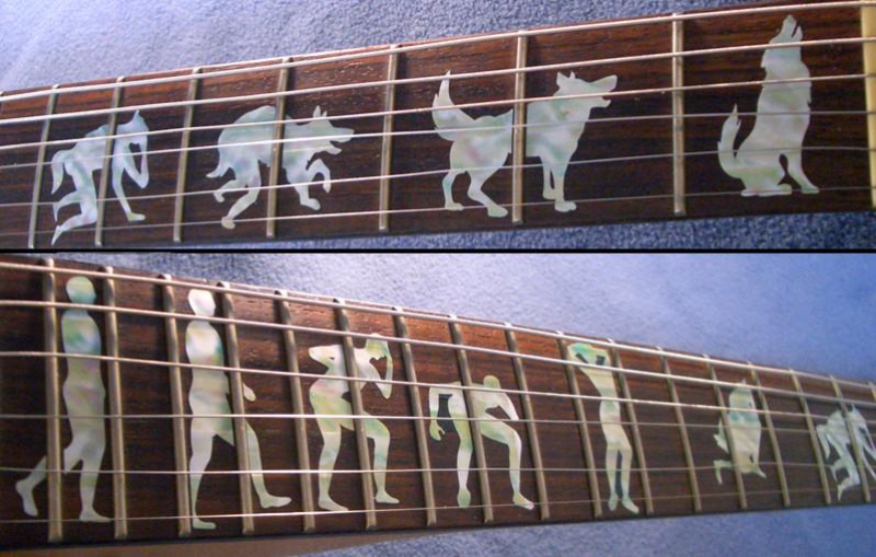 FT-077WO-WT Inlay Stickers, Fret Mark - Werewolf