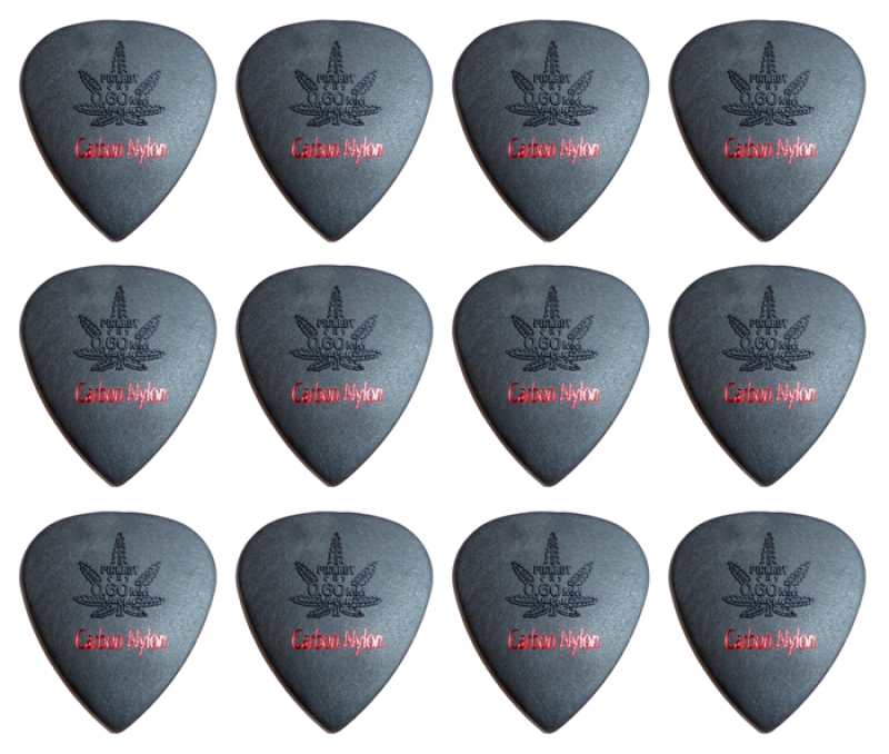 Pickboy Modulous GP33R-060/S, 0,60mm Plektren Carbon Graphite, 12 Stück