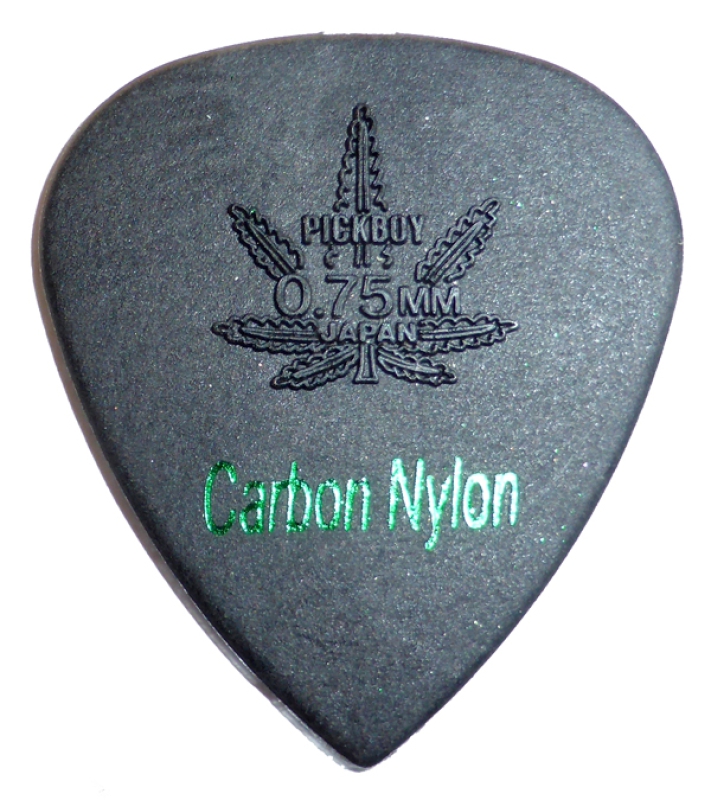 Pickboy Modulous GP33R-075/S, 0,75mm Plektren Carbon Graphite, 12 Stück