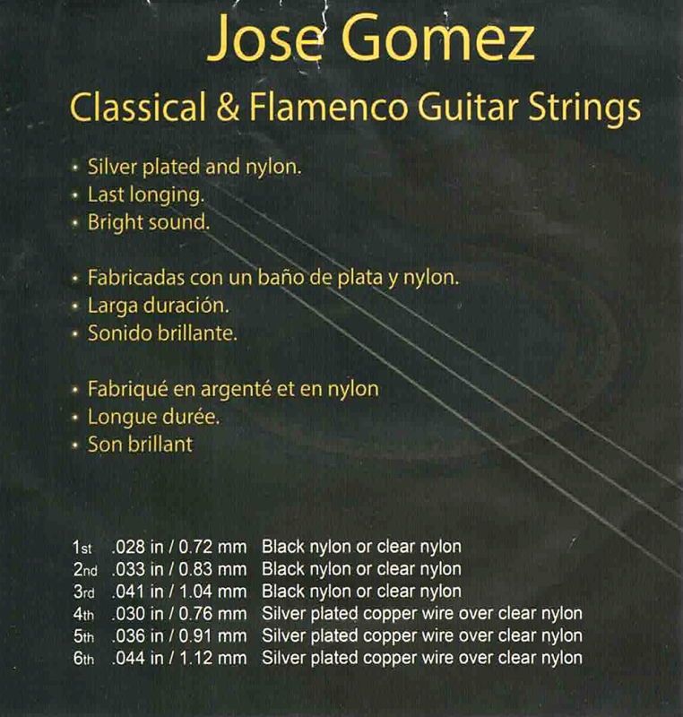 Classic und Flamenco Saiten Jose Gomez C302910 Normal Tension