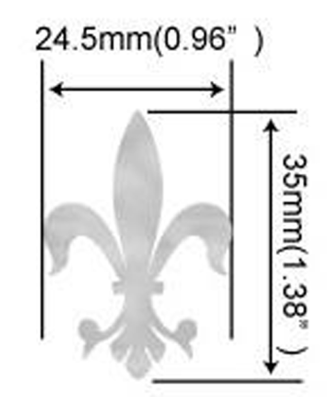 H-112FD-WT Inlay Stickers, Fleur de Lys Decals Headstock Peghead (WS)