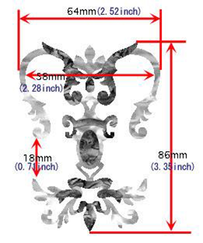 H-116CD-WT Inlay Stickers, Head- Chandelier