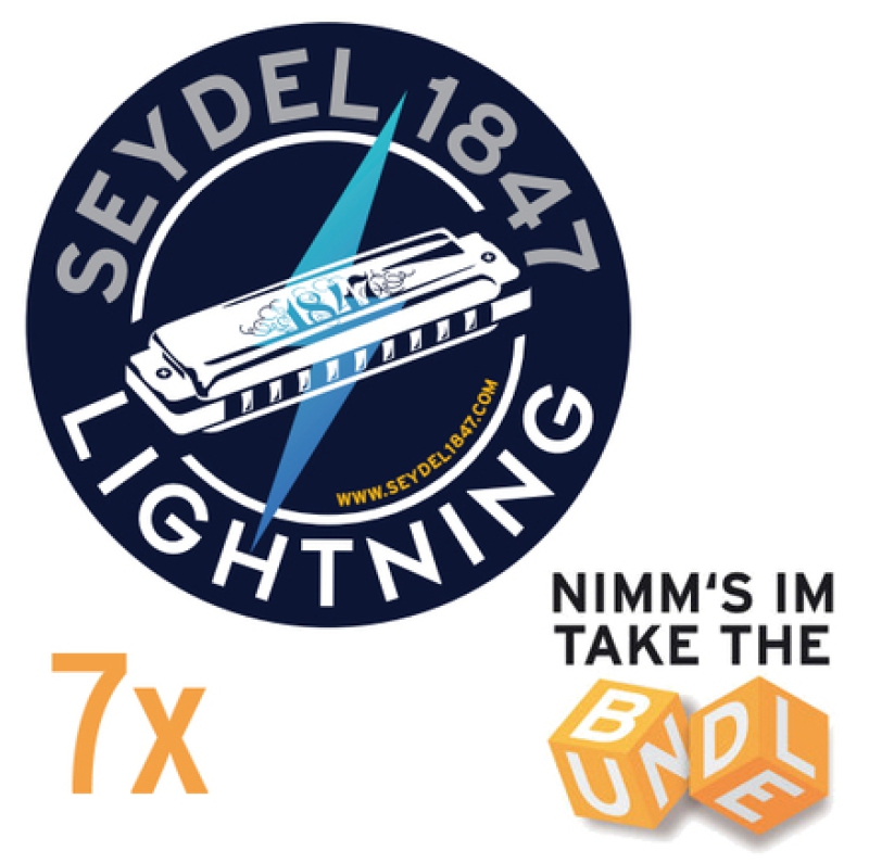 Seydel 1847 LIGHTNING Blues Mundharmonika im Set 16627 – in G, A, Bb, C, D, E und F