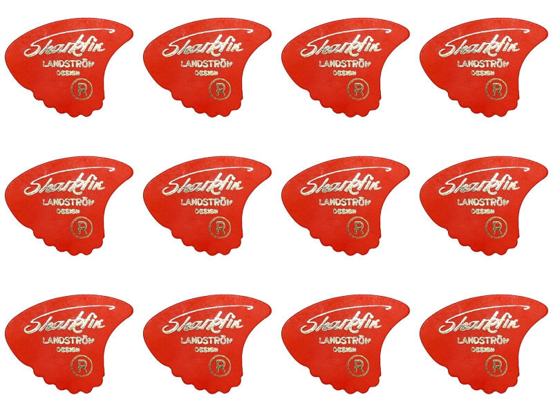 Sharkfin Goldprint Plektrum weich 0,52mm Red 12 Stück