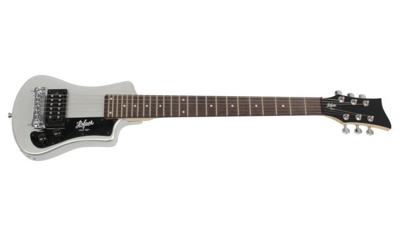 Höfner Shorty E-Gitarre - Metallic Silver inkl. GigBag