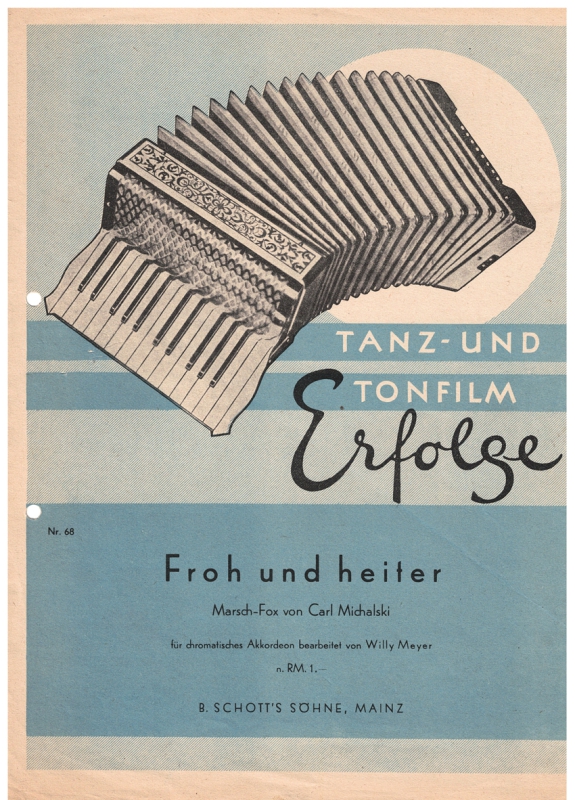 Tanz und Tonfilm Erfolge Nr. 68 für Akkordeon