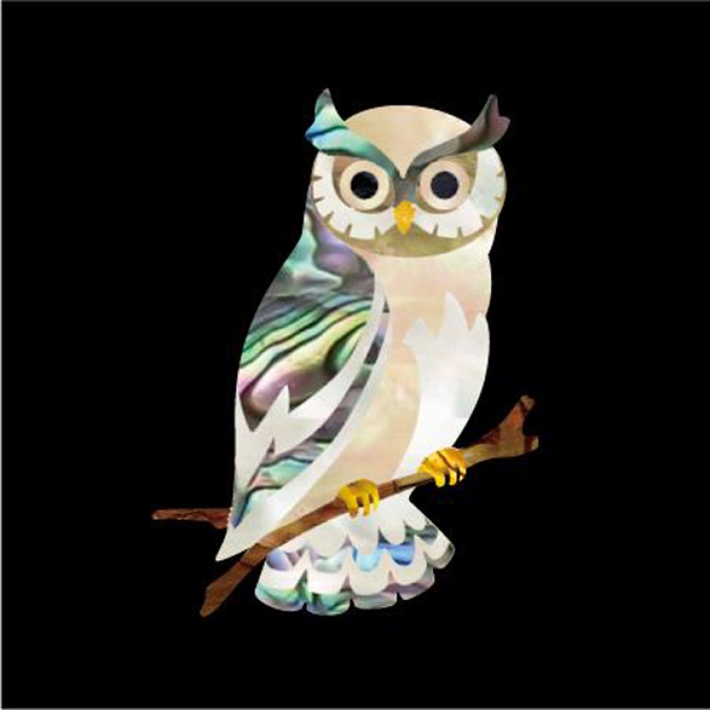 UK-270OWL Inlay Stickers, Body/S- Owl