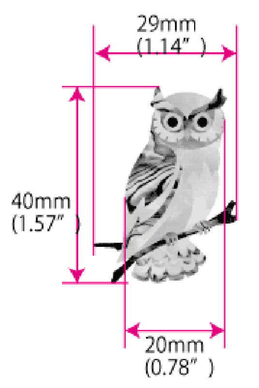 UK-270OWL Inlay Stickers, Body/S- Owl