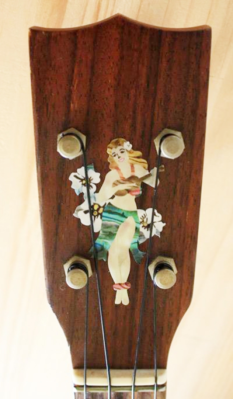 UK-269HG Inlay Stickers, Hula Girl with Hibiscus
