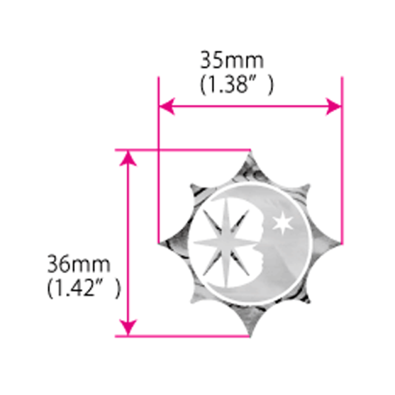 UK-271SMS Inlay Stickers, UK-271SMS Sun, Moon and Star Symbol
